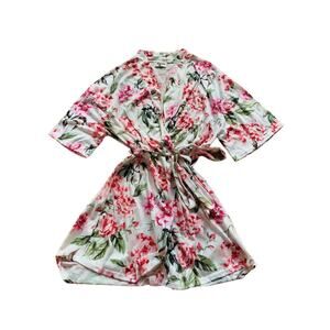 Show Me Your MuMu Garden of Blooms OS Multicolor 3/4 Sleeve Floral Bridal Robe